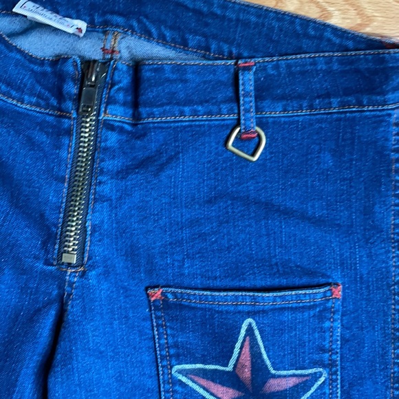 Vintage Sailor Jerry Tattoo Lowrise Bell Bottom Jeans NWOT - Picture 3 of 12